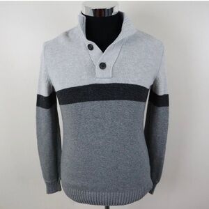 American Eagle Men Long Sleeve Pullover Sweater SZ M Gray